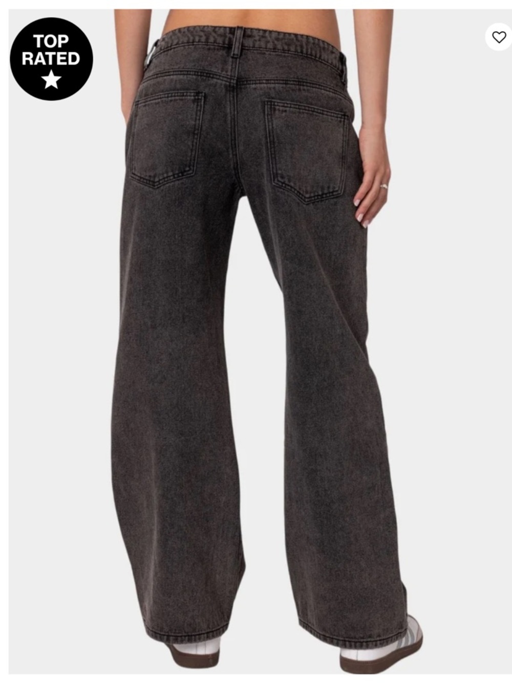 Edikted Petite Raelynn Washed Low Rise Jeans XS - Picture 6 of 6